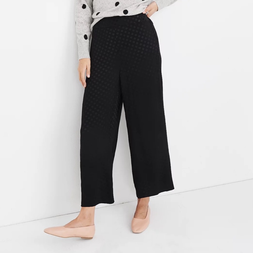 Drapey Jacquard Huston Pull-On Crop Pants